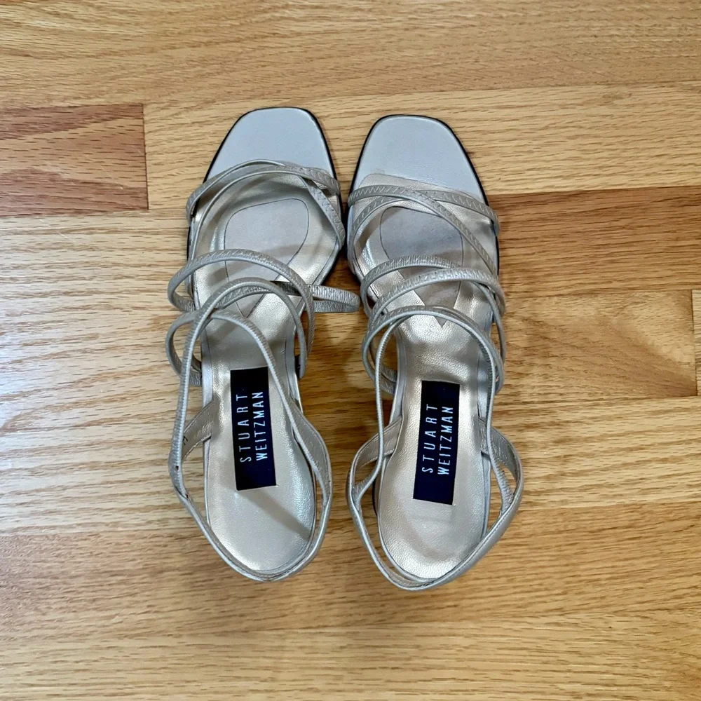 Stuart Weitzman Strappy Block Heels - Picture 2 of 5